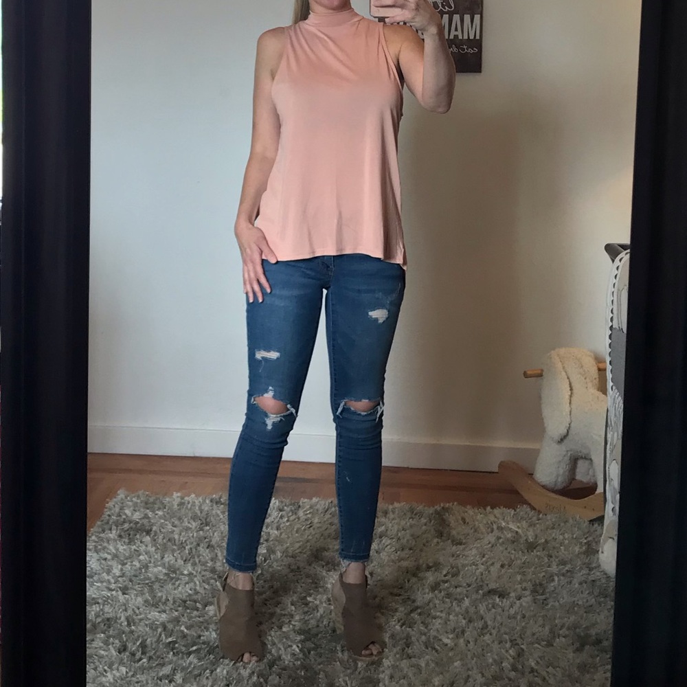 Sale! Pink Open Back Tank Top.